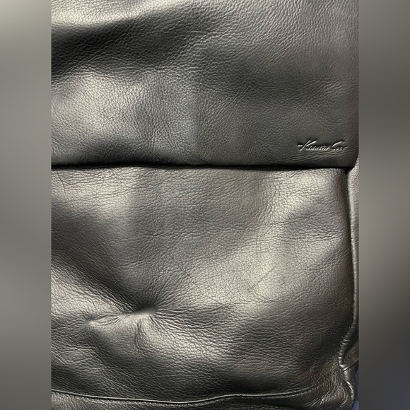 Kenneth Cole Black Leather Backpack Backpacks